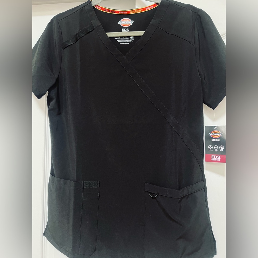 NEW- Dickies EDS Scrubs Essentials Black Top - Small
